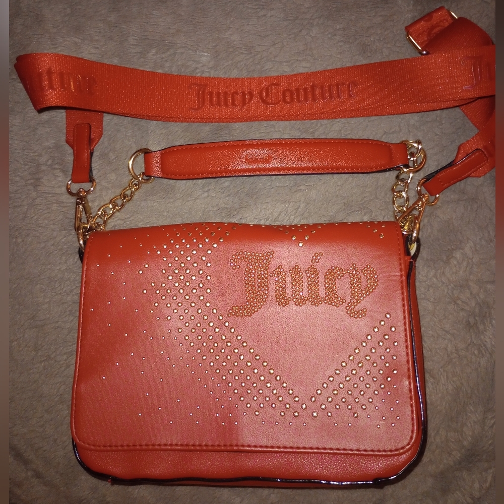 Juicy Couture Red Embellished  Crossbody Bag